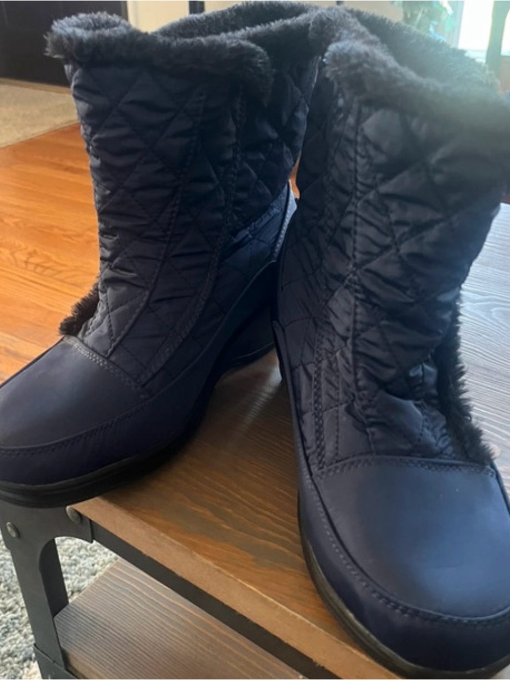 New~London Fog~Women’s~Size 10 ~ Snow Boot~ Blue ~ Waterproof ~ Winter ~ Shoes